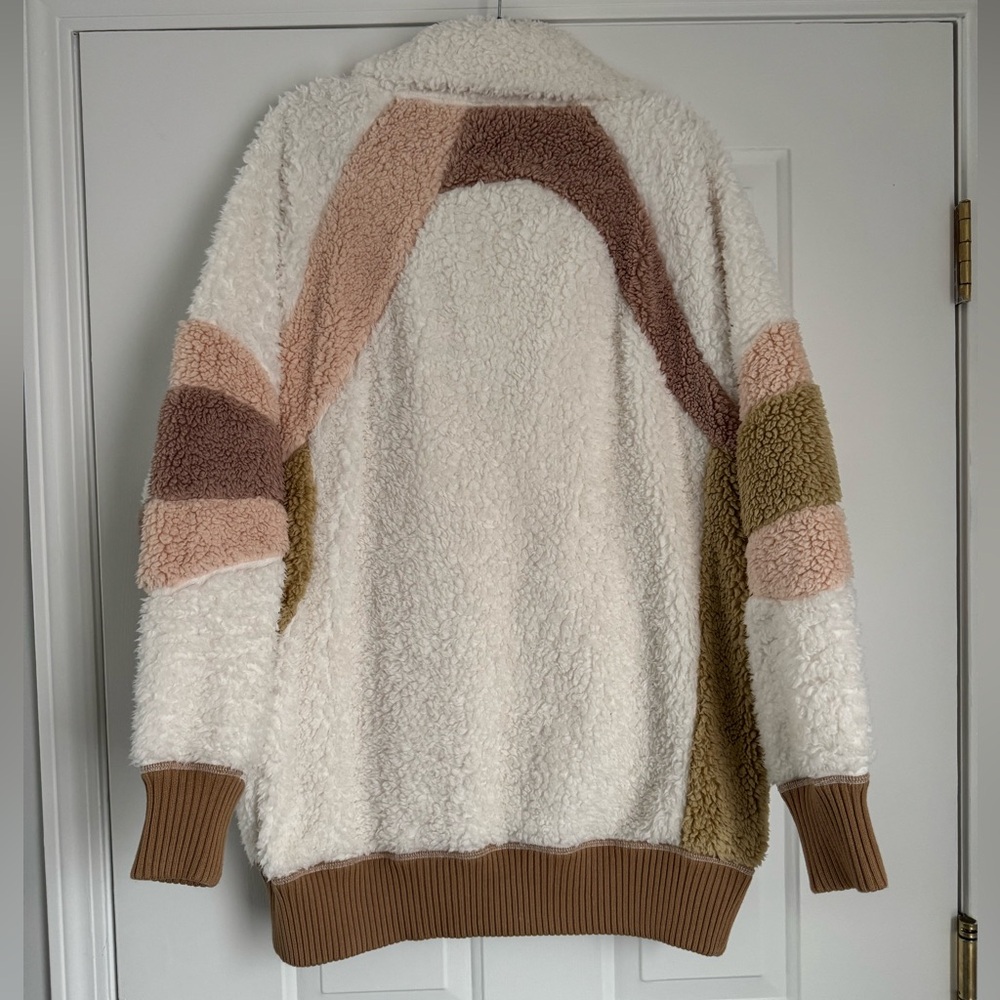 FP Free People Selma Color Block Sherpa Cardigan - Picture 6 of 8